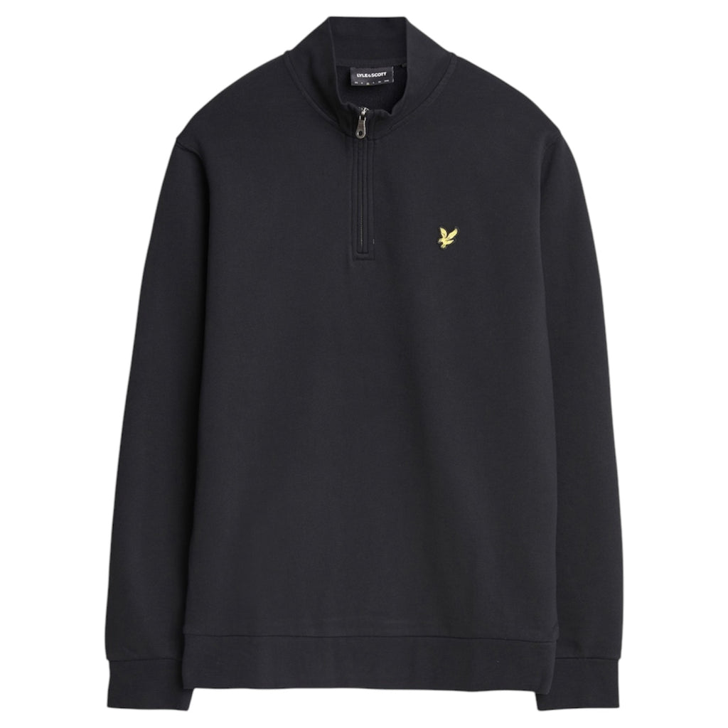 Lyle & Scott quarter zip majica crna