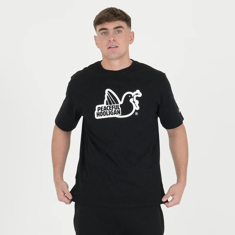 Peaceful Hooligan Outline kratka majica crna