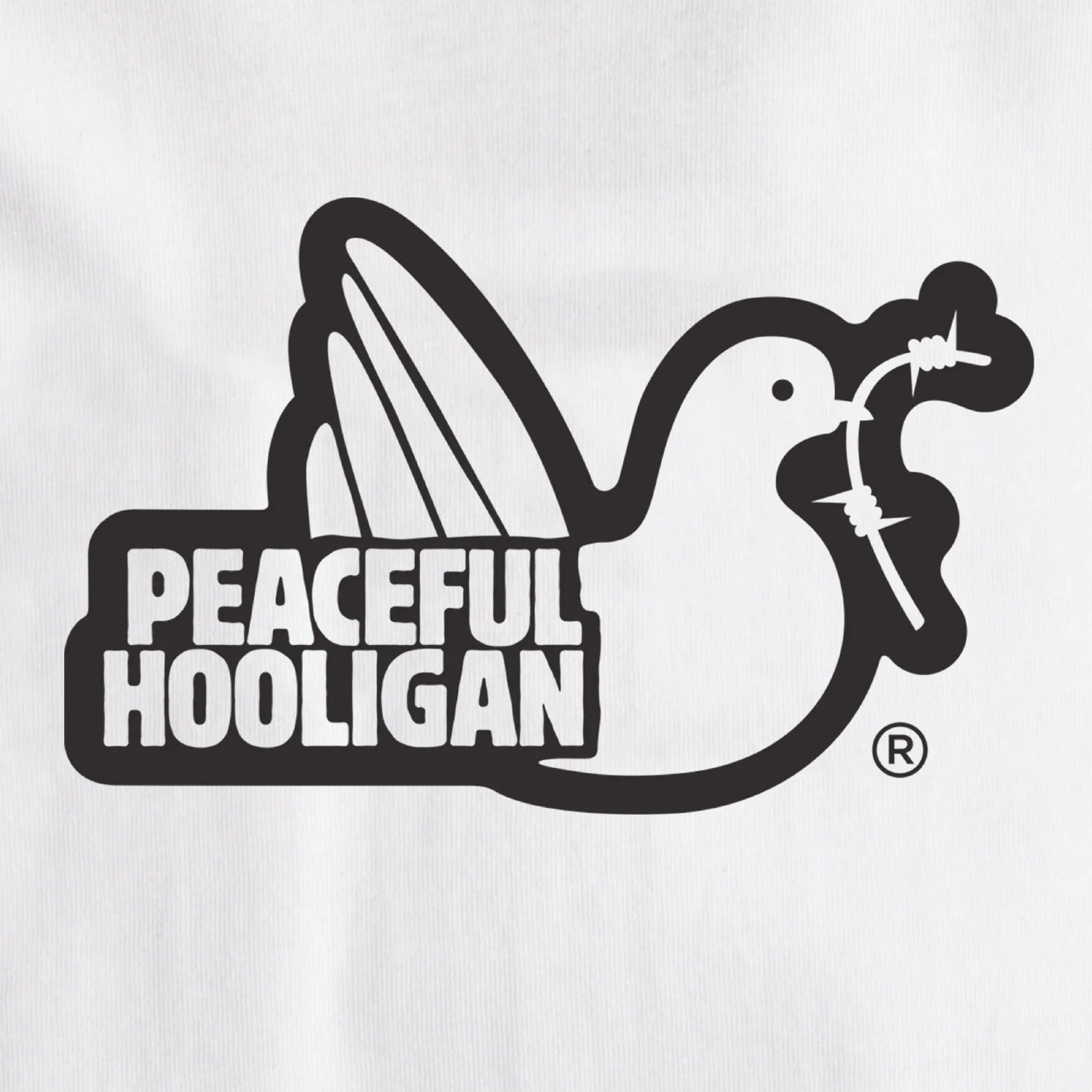 Peaceful Hooligan Outline kratka majica bijela